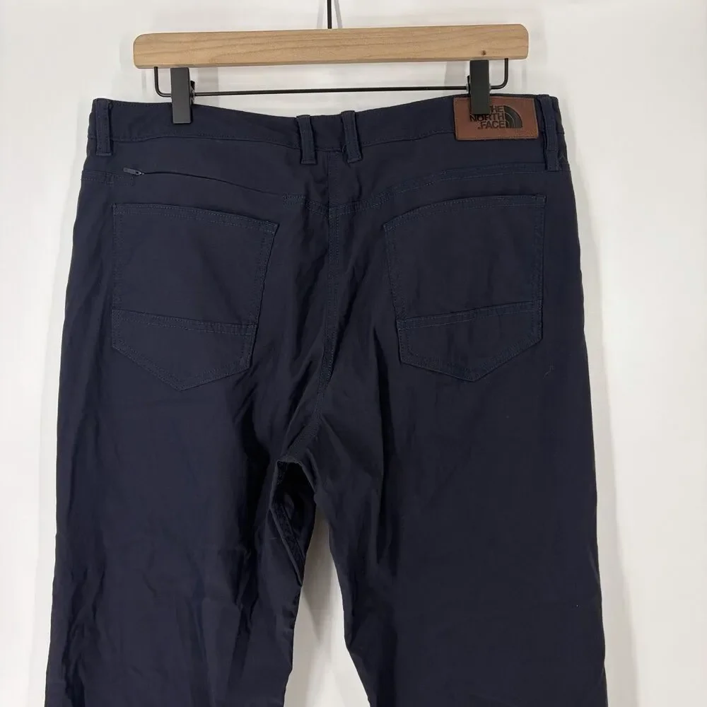 North Face Sprag 5 Pocket Pants Size 34x29 Mens Navy Twill Hiking Travel Stretch